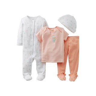 Carters Balloon 4 pc. Layette Set   Girls newborn 9m, Peach Balloon, Peach