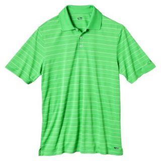 Mens Golf Polo Stripe   Green Envy S