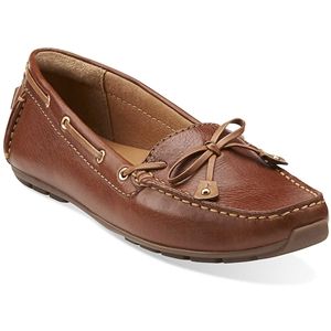 Clarks Womens Dunbar Cruiser Brown Leather Shoes, Size 5.5 M   66484