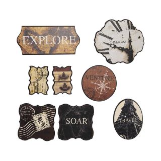 Set of 8 Travel and Adventure Wall Decor