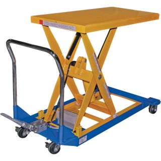 Vestil Manual Scissor Cart   1500 lb. Capacity, 48 Inch L x 24 Inch W Platform,