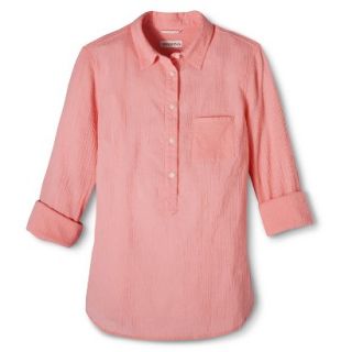 Merona Womens Favorite Popover Shirt   Moxie Peach   S