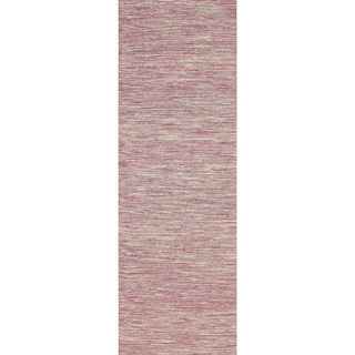 Nuloom Flatweave Wool Contempoary Tweeded Pink Rug (2 6 X 8)