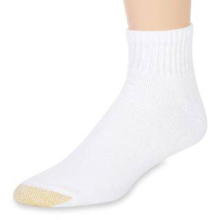 Gold Toe 3 pk. Ultratec Quarter Top Socks Big and Tall, White, Mens