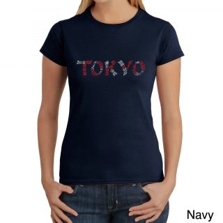 Los Angeles Pop Art Los Angeles Pop Art Womens Tokyo Cities T shirt Navy Size M (8  10)