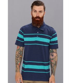 Quiksilver On Green Polo Mens Short Sleeve Knit (Navy)