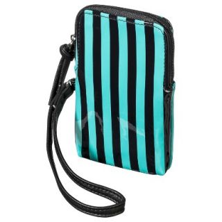 Stripe Wallet with Strap   Green