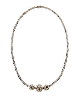 Jaisalmer Gold Silver Three Bead Necklace
