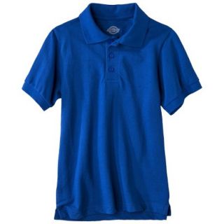 Dickies Boys School Uniform Short Sleeve Pique Polo   Royal Blue 18