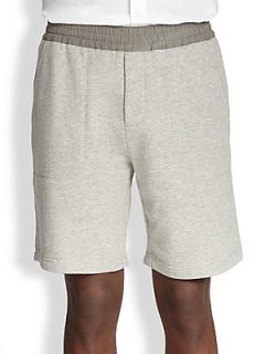 Vince French Terry Sweat Shorts   Light Grey