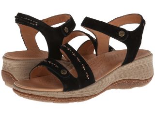 Acorn Vista Wedge Ankle Womens Sandals (Black)