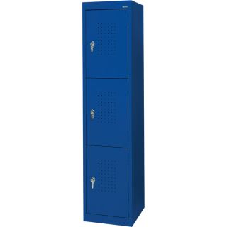 Sandusky Lee Welded Steel Storage Locker   Triple Tier, 15 Inch W x 18 Inch D x