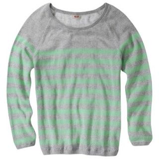 Mossimo Supply Co. Juniors Long Sleeve Mesh Pullover Sweater   Mint