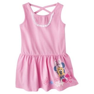 Disney Minnie Mouse Infant Toddler Girls Sleeveless Sun Dress   Pink 2T