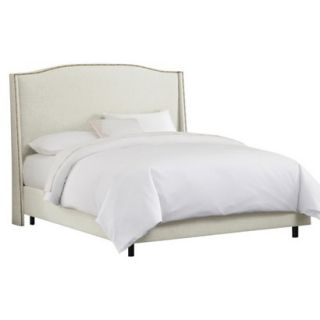 Skyline Queen Bed Skyline Furniture Palermo Nailbutton Wingback Linen Bed  