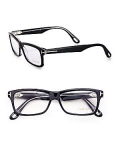 Tom Ford Eyewear Rectangular Plastic Eyeglasses   Black