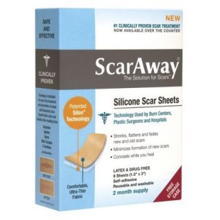 Scaraway Professional Grade Silicone Scar Treatment Sheets 1.5 x 3 8 Count