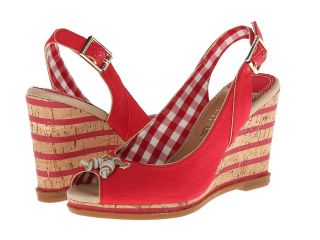 Sperry Top Sider Mabel Womens Wedge Shoes (Red)