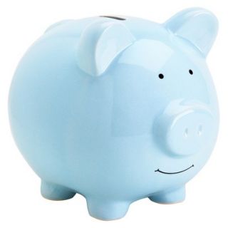 Pearhead Blue Ceramic Piggy Bank