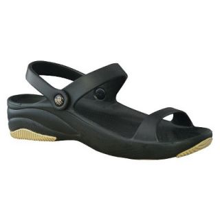 USADawgs Black / Tan Premium Womens 3 Strap Sandal   11