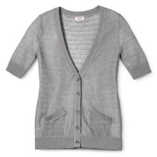Mossimo Supply Co. Juniors Short Sleeve Cardigan   Gray XS(1)
