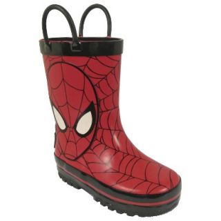 Toddler Boys Spiderman Rain Boots   Red 7