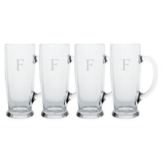 Personalized Monogram Craft Beer Mug Set of 4   F
