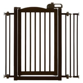 Richell One Touch Pet Gate   Mahogany
