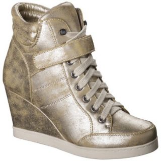 Womens Xhilaration Sandra Sneaker Wedge   Gold 6