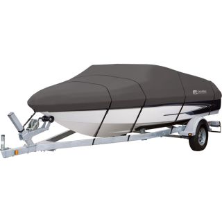 Classic Accessories StormPro Heavy Duty Boat Cover   Charcoal, Fits 16ft. 18