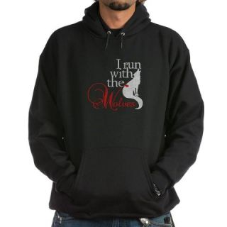  I run with the wolves New Moon Hoodie (dark)
