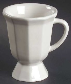 Pfaltzgraff Heritage White Footed Mug, Fine China Dinnerware   Stoneware,York Wh
