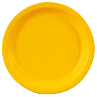 School Bus Yellow (Yellow) Dessert Plates