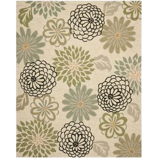 Safavieh Four Seasons Stain resistant Hand hooked Floral Beige Area Rug (8 X 10)