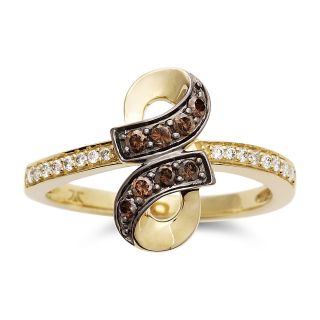 Closeout Le Vian CT. T.W. White and Chocolate Diamond Swirl Ring, Yg (Yellow
