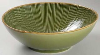 Gibson Designs Lotus Leaf Green 9 Round Vegetable Bowl, Fine China Dinnerware  