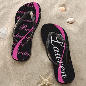 Personalized Flip Flop Sandals   Wedding Party