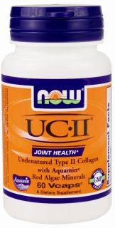NOW Foods   UC II Undenatured Type 2 Collagen With Aquamin Red Algae Minerals   60 Vegetarian Capsules