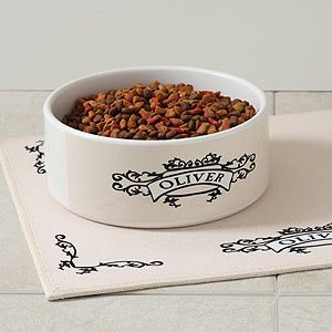Personalized Ceramic Pet Bowls   Large