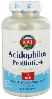 Kal   Acidophilus Probiotic 4   250 Capsules