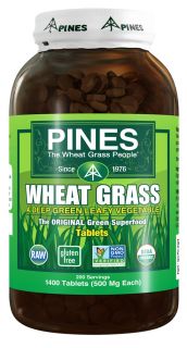 Pines   Wheat Grass Tablets 500 mg.   1400 Tablets