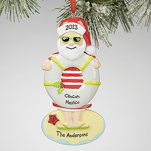 Personalized Christmas Ornaments   Tropical Santa