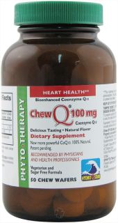Phyto Therapy   Chew Q Coenzyme Q10 100 mg.   50 Chewable Wafers