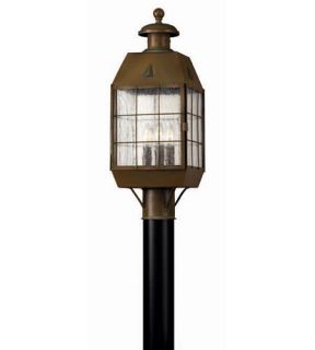 Nantucket 3 Light Post Lights & Accessories in Aged Brass 2371AS
