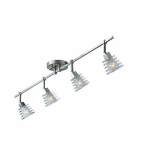 Milan 4 Light Bathroom Vanity Lights in Brushed Steel 25614