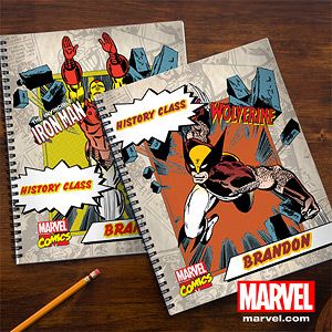Personalized Marvel Superhero Notebooks   Spiderman, Wolverine, Iron Man, Hulk