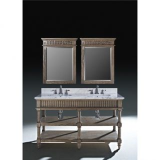 Luxe Toscano 60 Double Bathroom Vanity   Oiled Oak