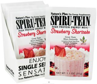 Natures Plus   Spiru Tein High Protein Energy Meal Strawberry Shortcake   1 Packet