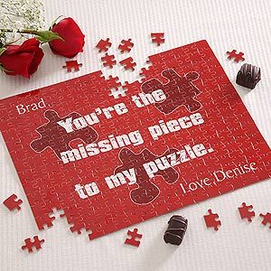 Valentines Day Personalized Puzzle Gift   Missing Piece Design