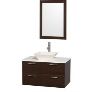 Amare 36 Wall Mounted Bathroom Vanity Set with Vessel Sink by Wyndham Collectio